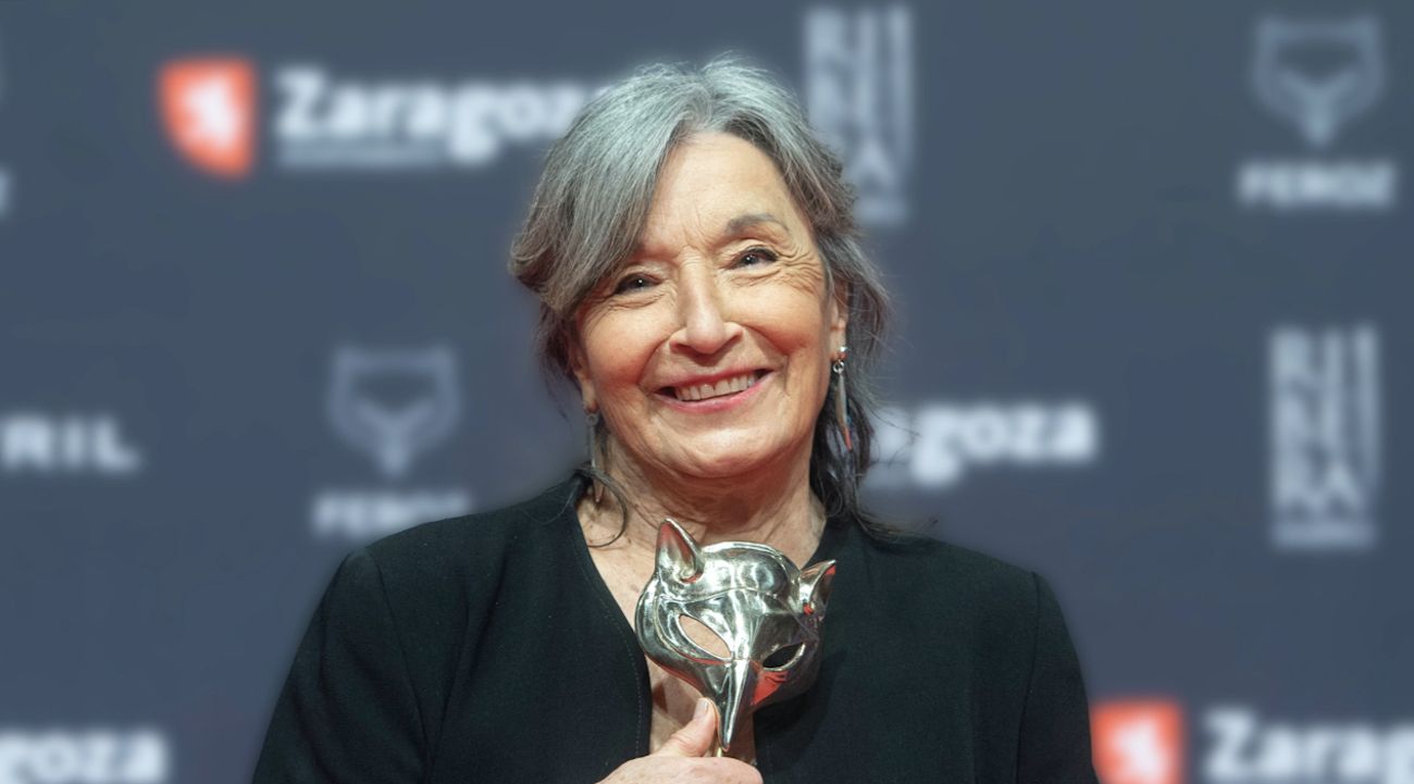 Petra Martínez, tras gañar o Premio Feroz en 2022