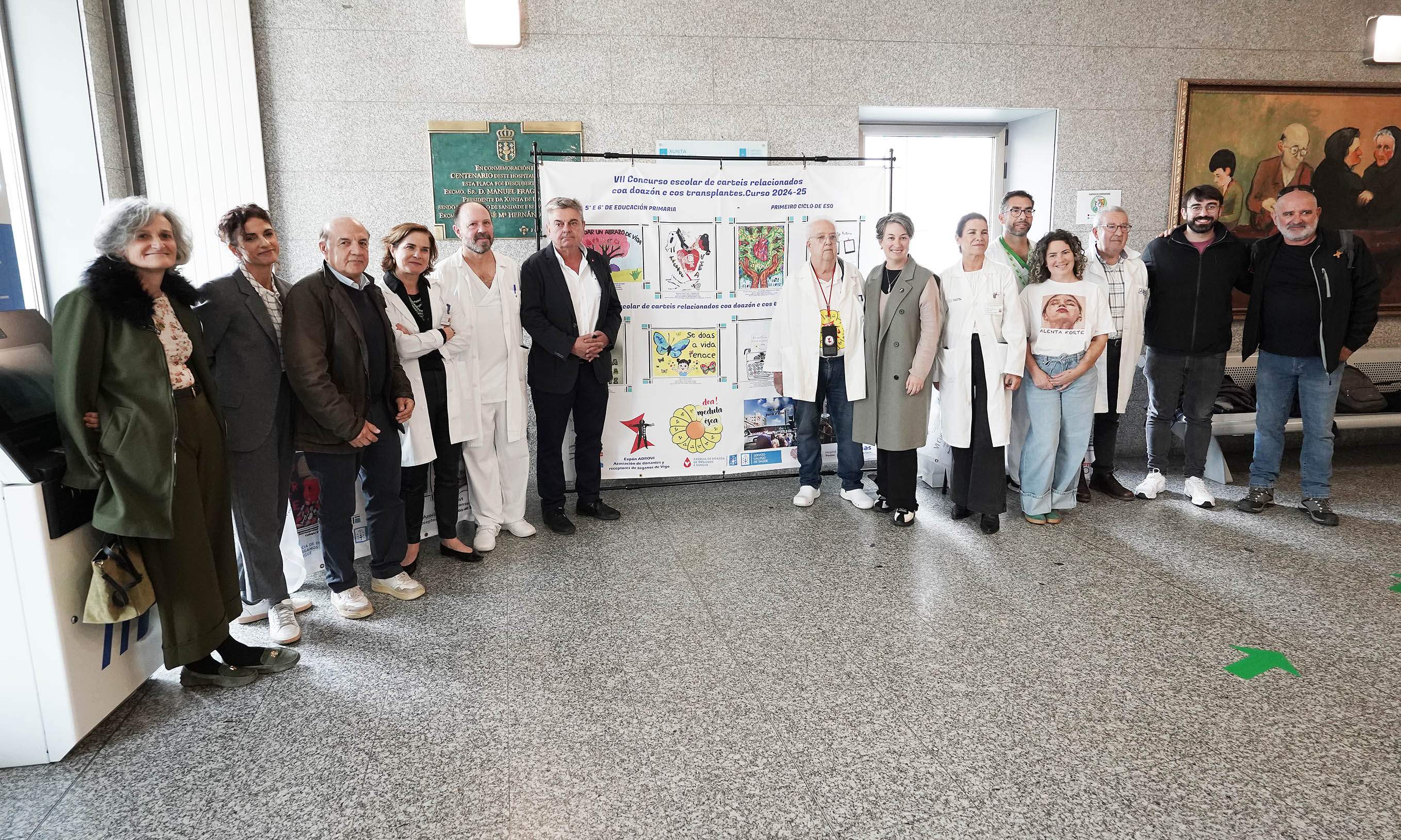 Presentación da exposición de carteis sobre doazón e transplantes