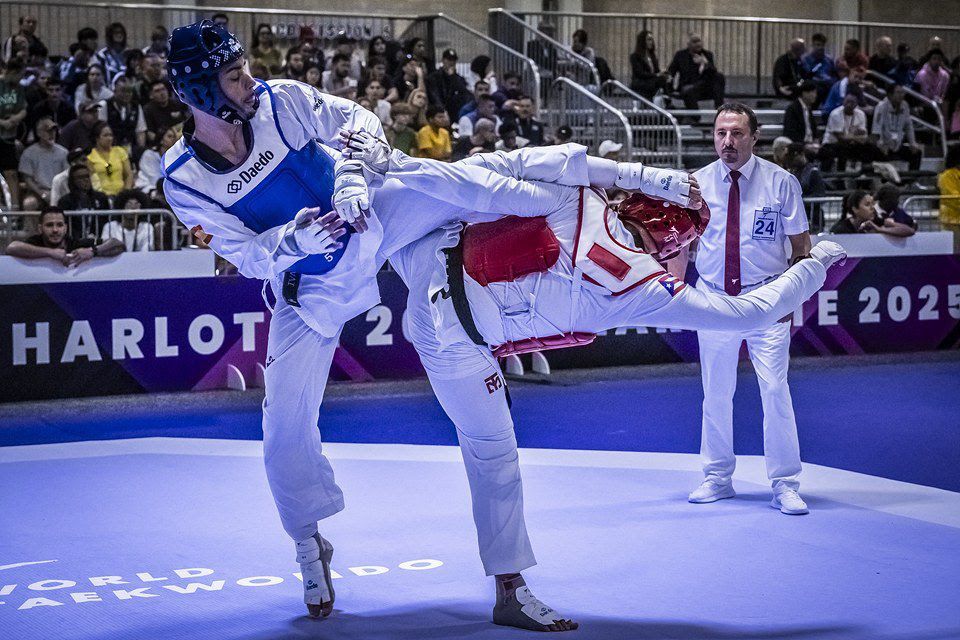 Iván García, en el Mundial de Taekwondo de Wuxi