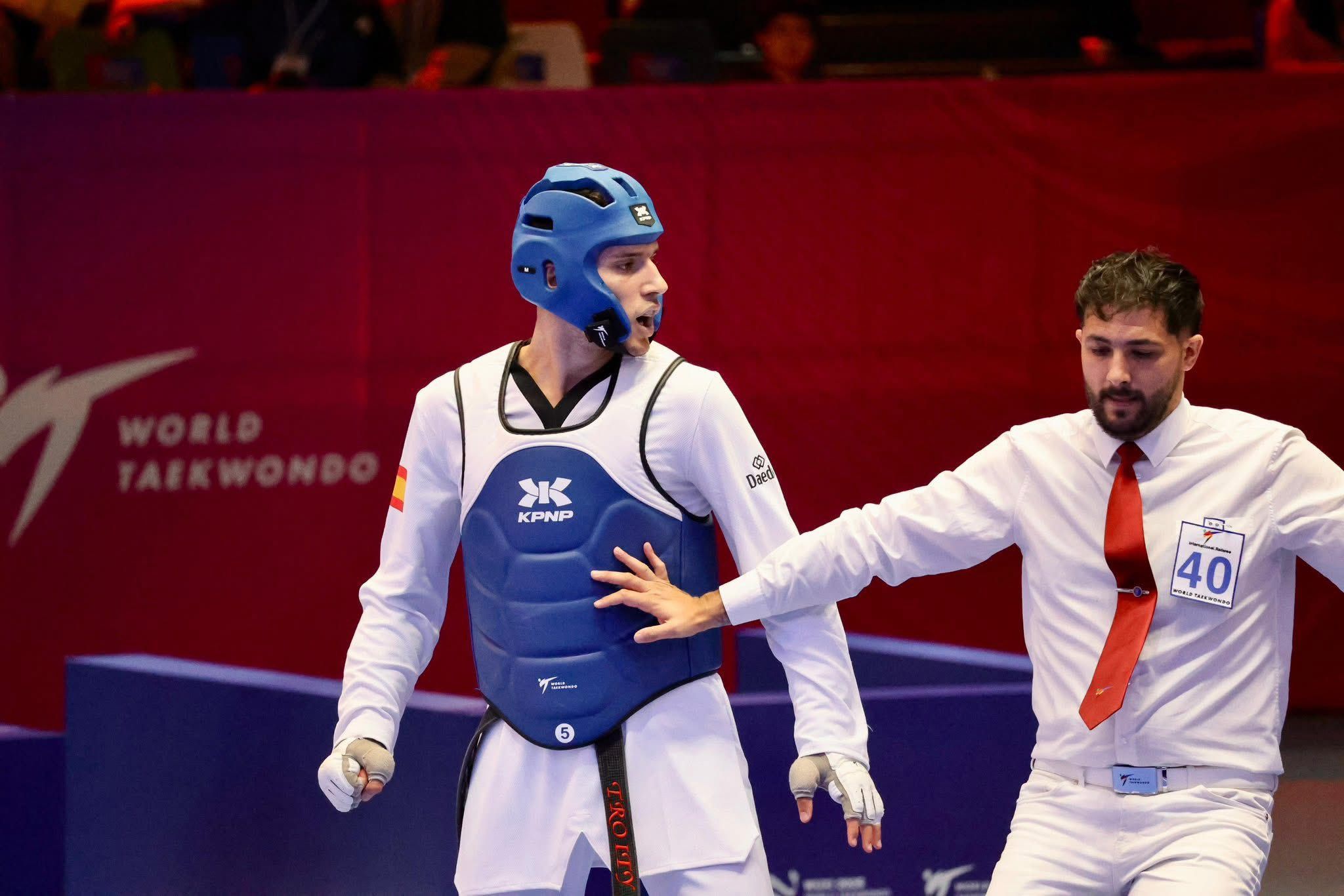 Sergio Troitiño, en el Mundial de Taekwondo en Wuxi