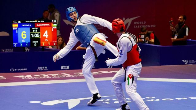 Sergio Troitiño, en el Mundial de Taekwondo de Wuxi