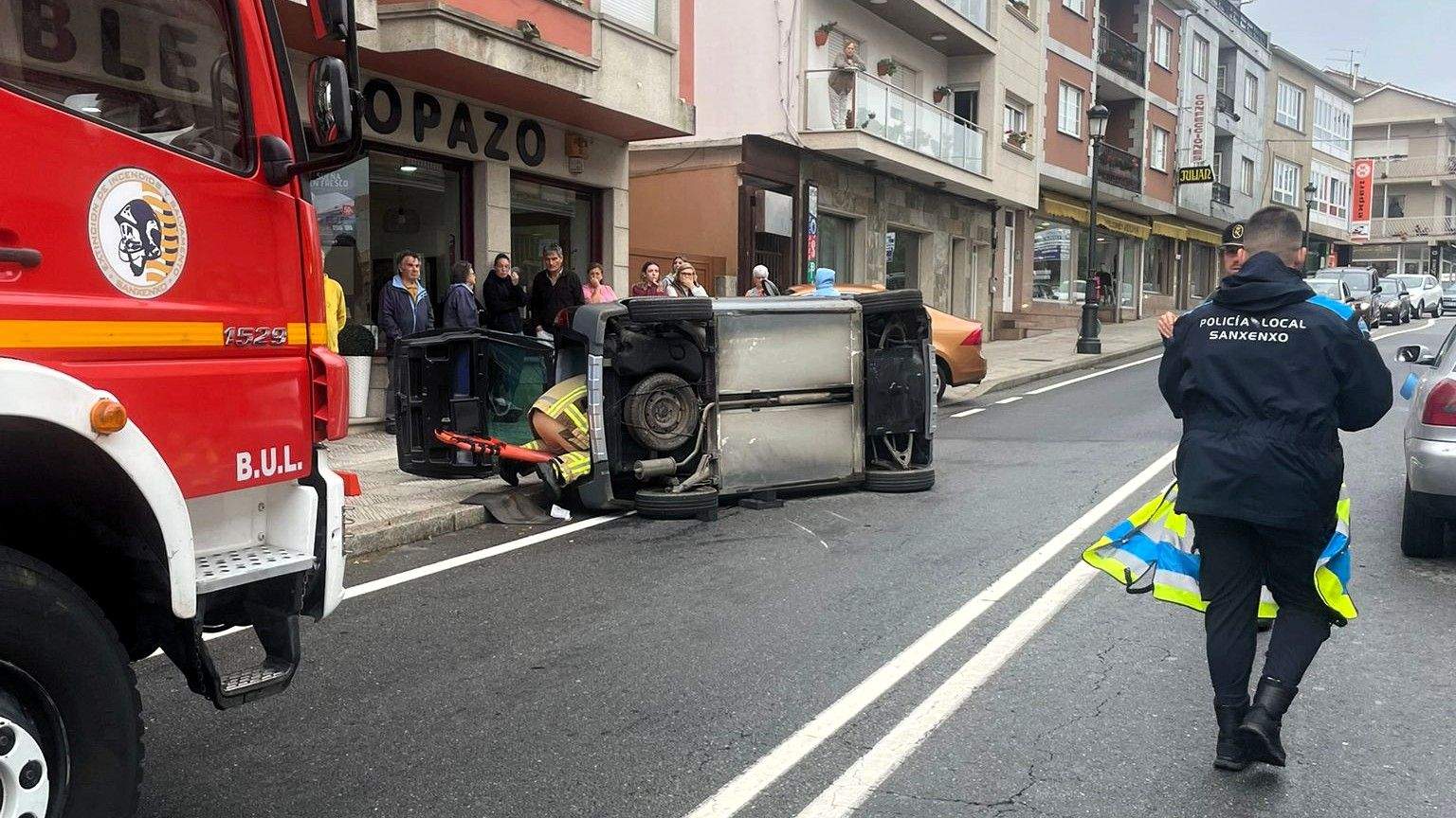 Accidente na avenida Vilar, en Vilalonga