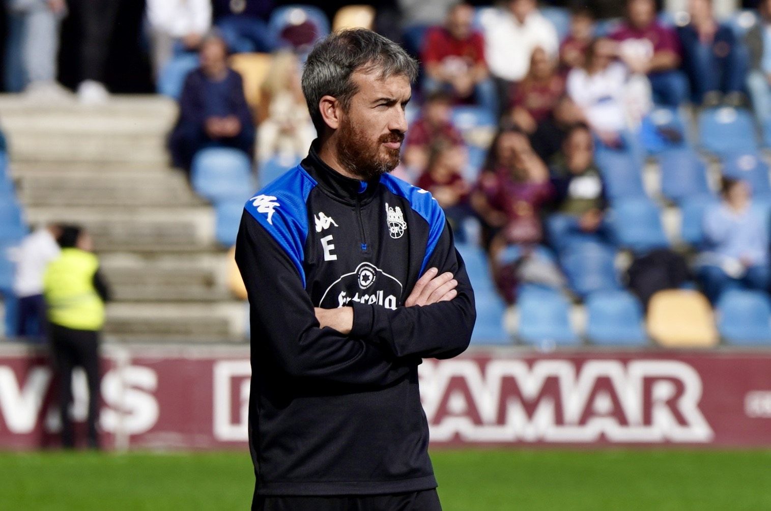 Rubén Domínguez, no partido entre Pontevedra e Zamora
