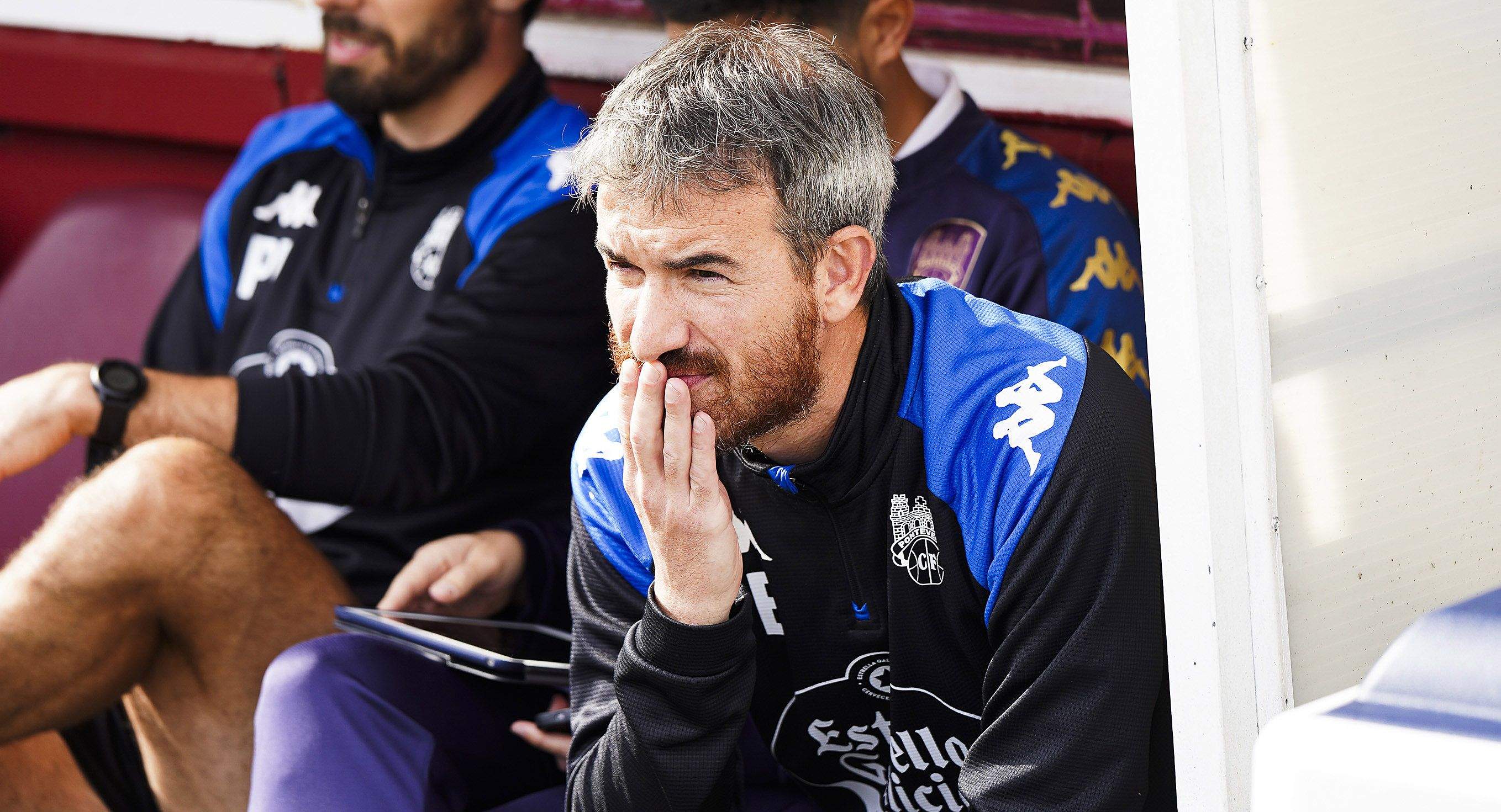 Rubén Domínguez, en el partido entre Pontevedra CF y Zamora en Pasarón