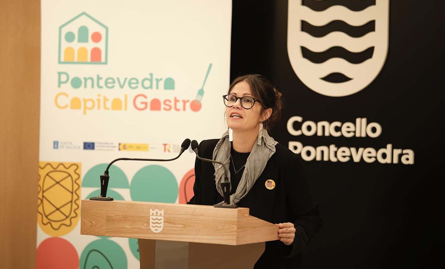 Anabel Gulías presentando las actividades de Pontevedra Capital Gastro