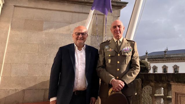 Abel Losada y el general Alfonso Pardo de Santayana Galbis