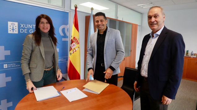 María Martínez Allegue, Andrés Díaz y Agustín Reguera