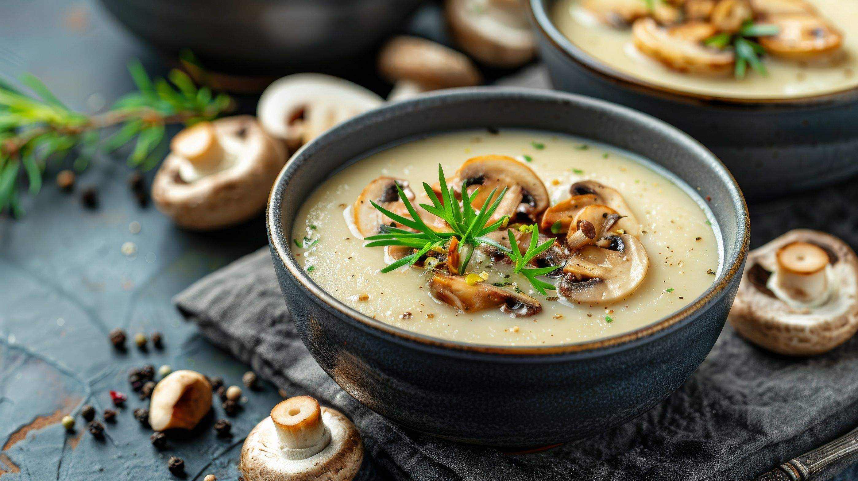 Crema de champiñones