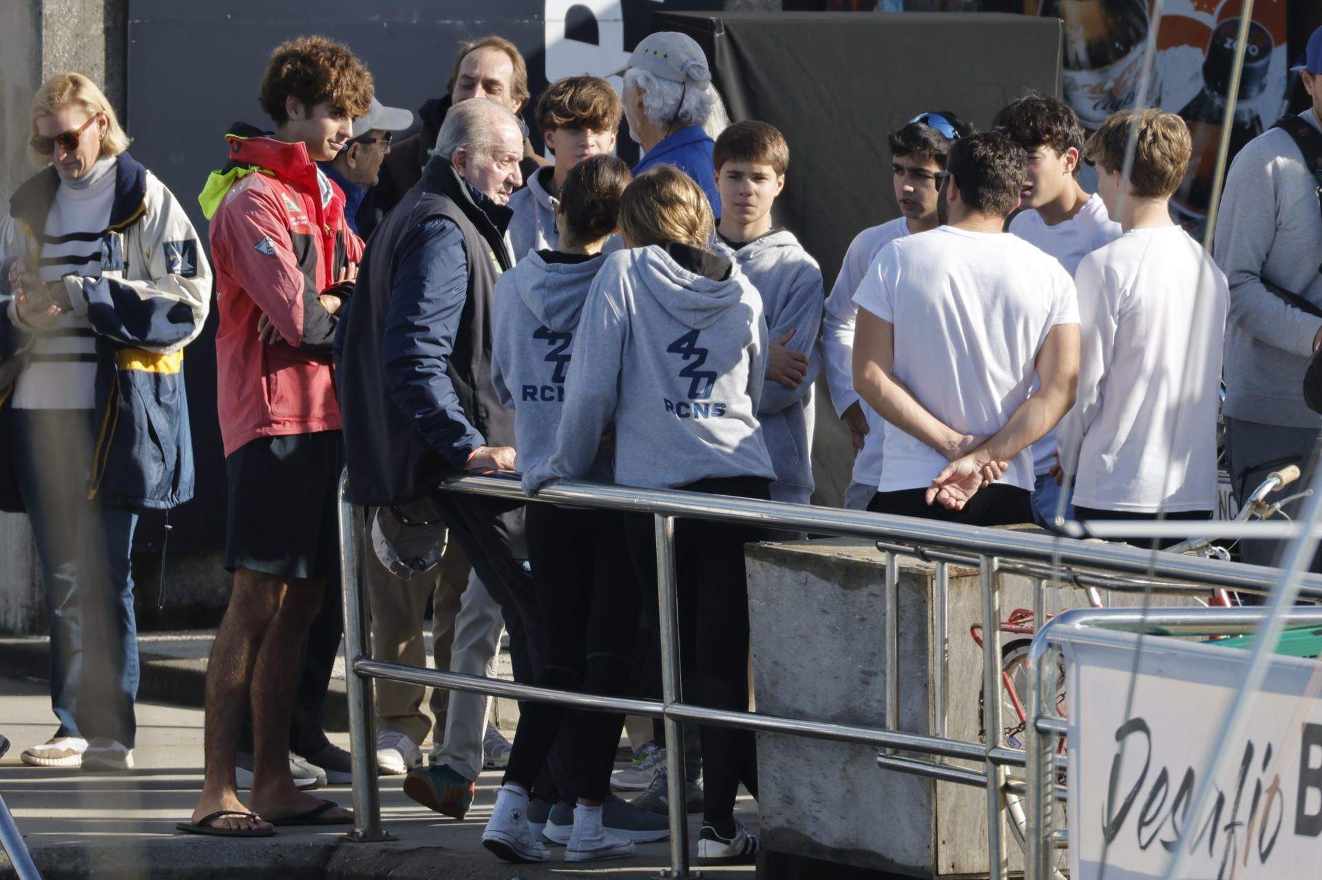 El rey emérito Juan Carlos I, este sábado en Sanxenxo