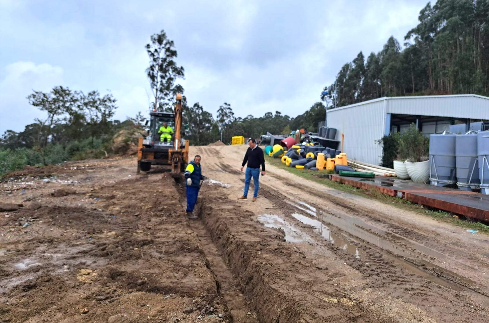 Obras en el punto limpio de Sanxenxo
