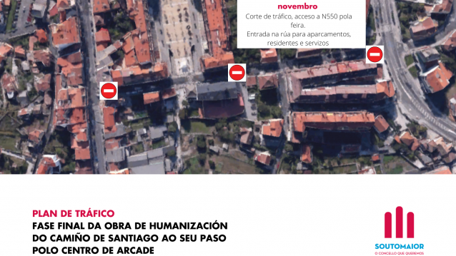 Plan de tráfico para o remate das obras no Camiño de Santiago
