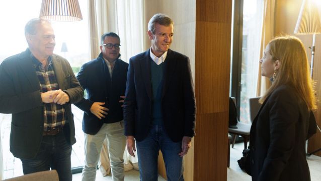 Alfonso Rueda, durante el 'retiro' de su gobierno en Armenteira