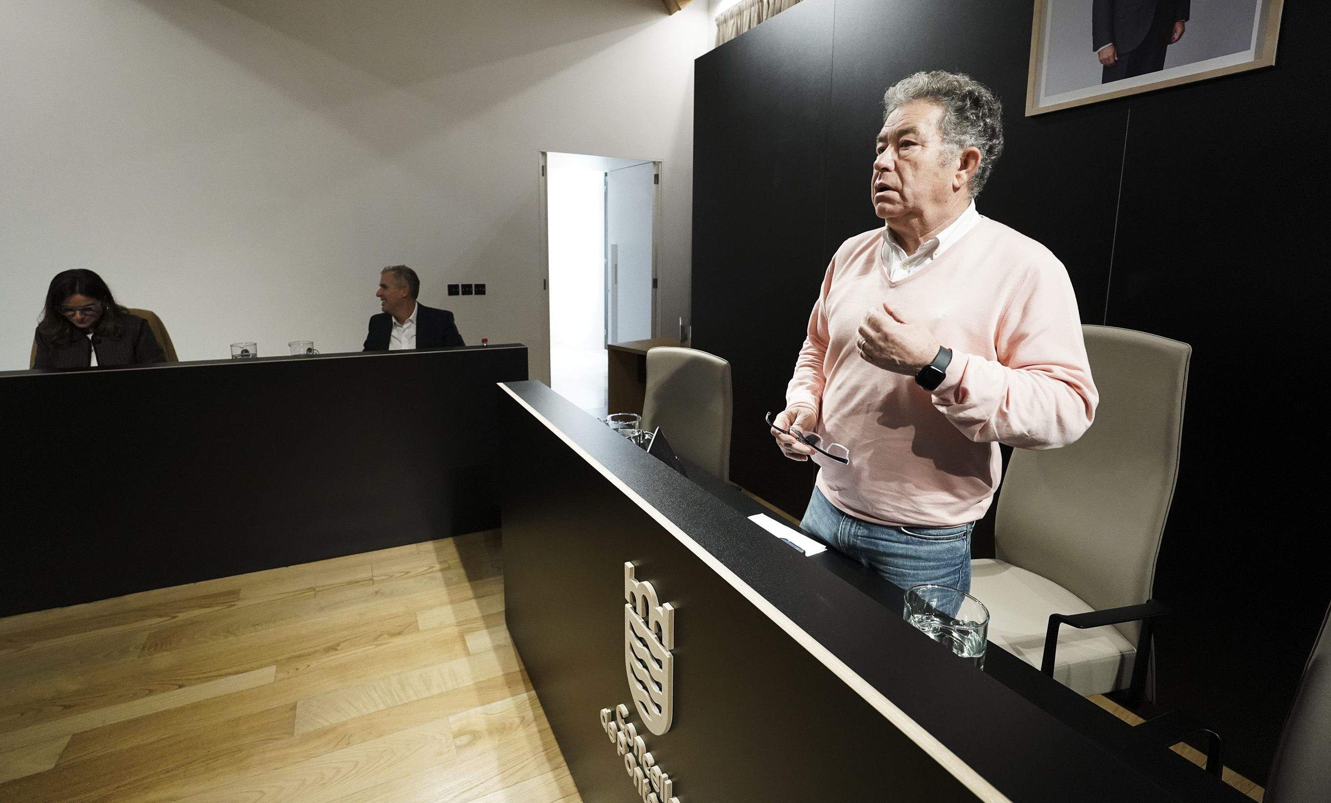 Miguel Anxo Fernández Lores durante un pleno