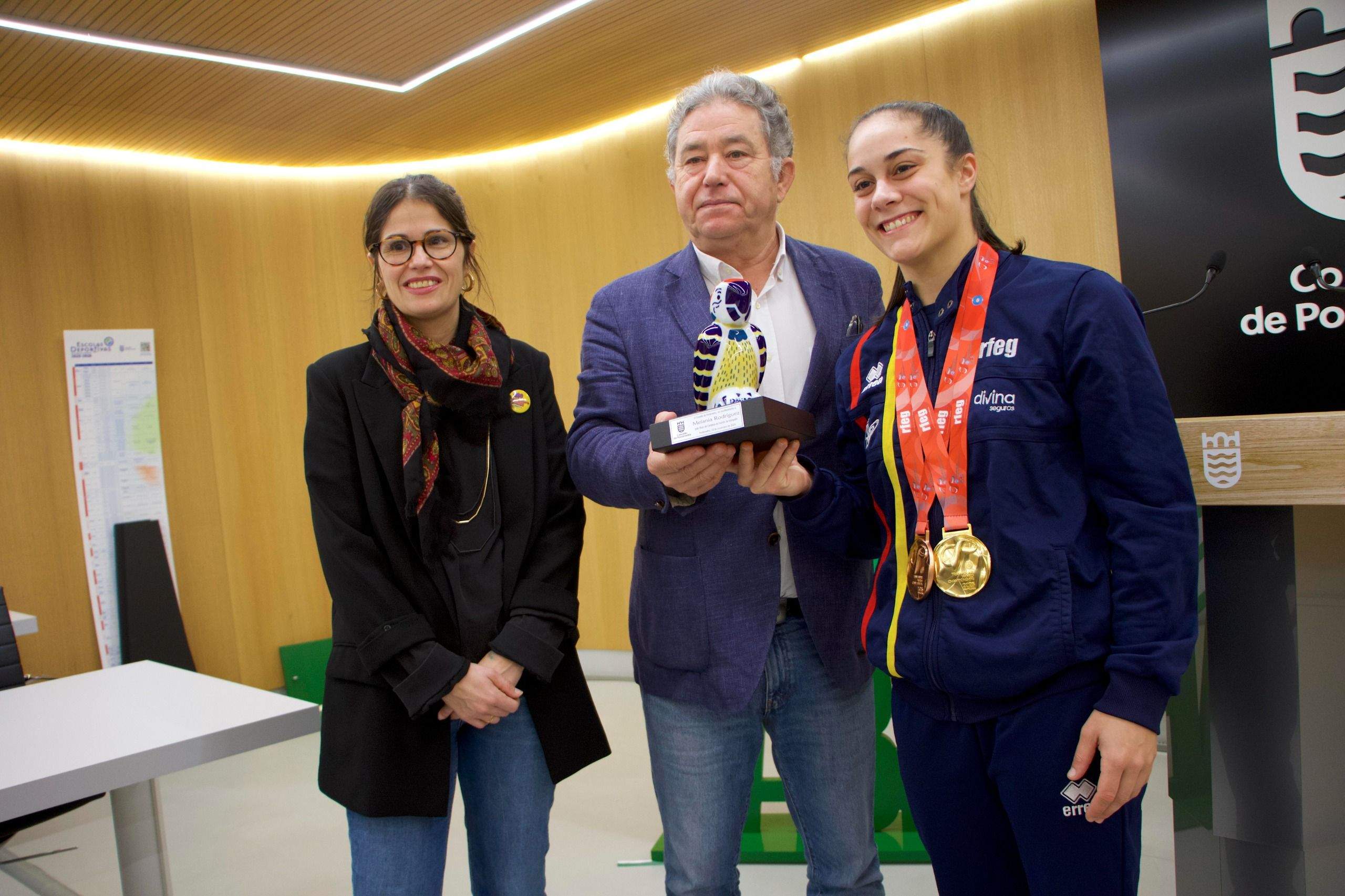 Recepción municipal a Melania Rodríguez