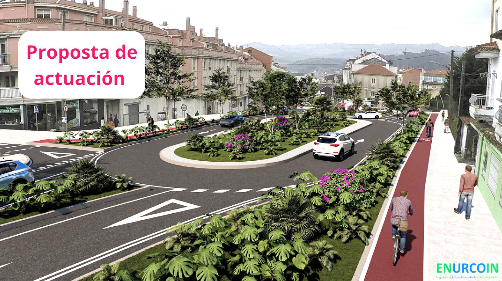 Proposta para crear la rotonda del barrio de A Feira en Soutomaior