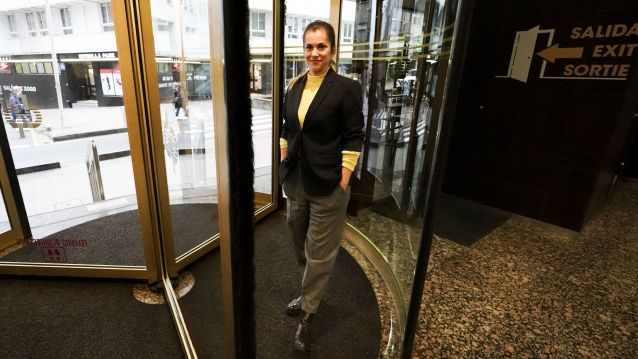 La productora María Zamora, en Pontevedra La productora María Zamora, en Pontevedra