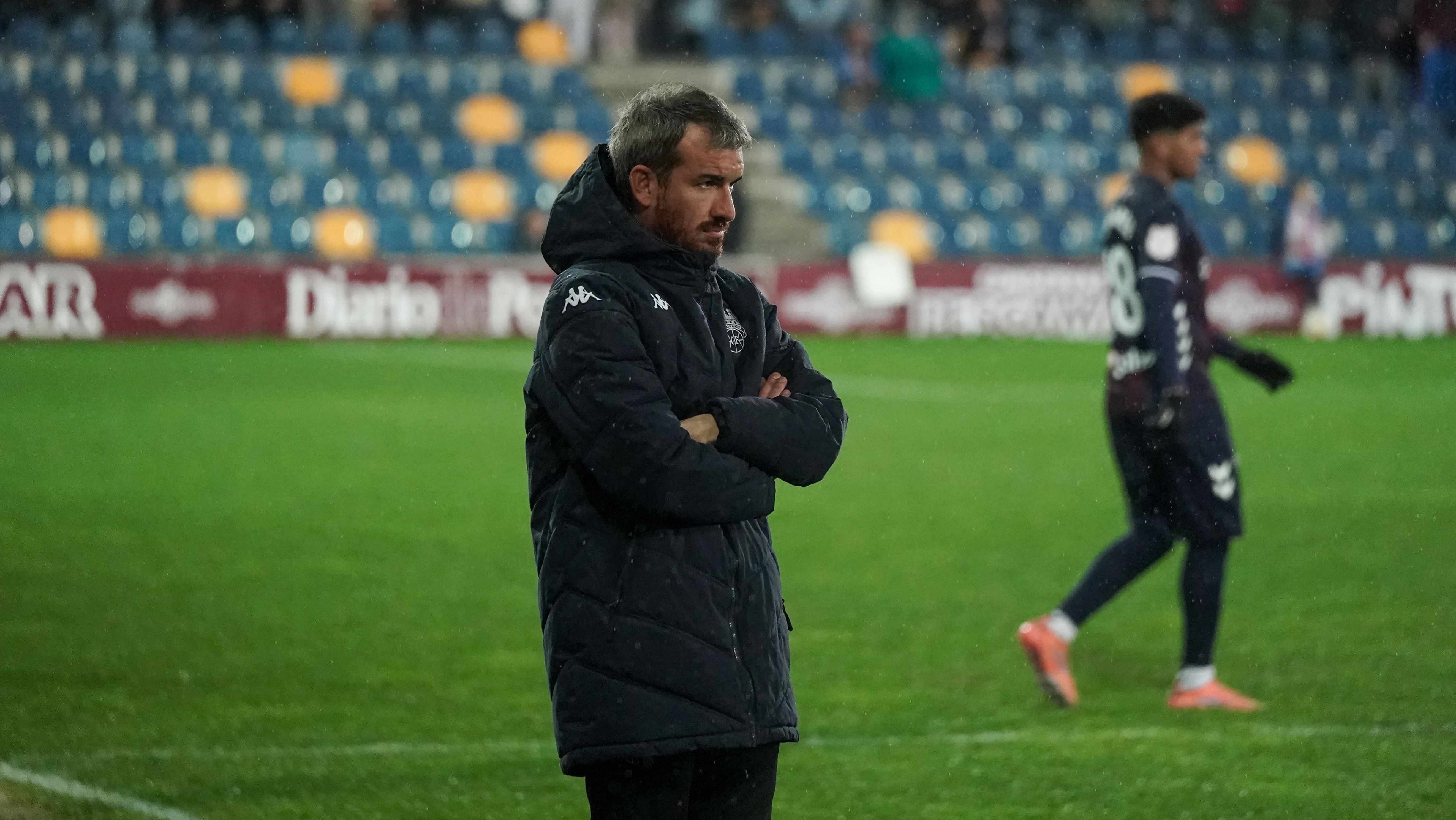 Rubén Domínguez, en el partido de Copa del Rey entre Pontevedra y Eibar en Pasarón