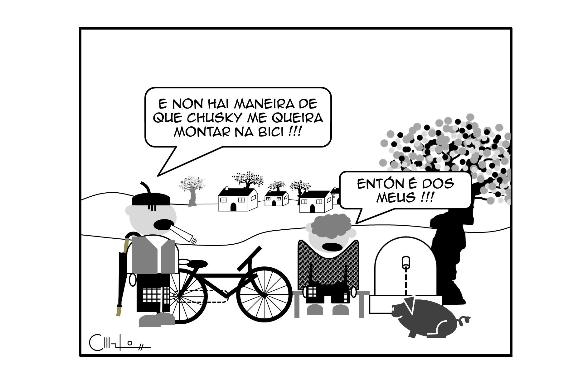 os recortiños montar na bici
