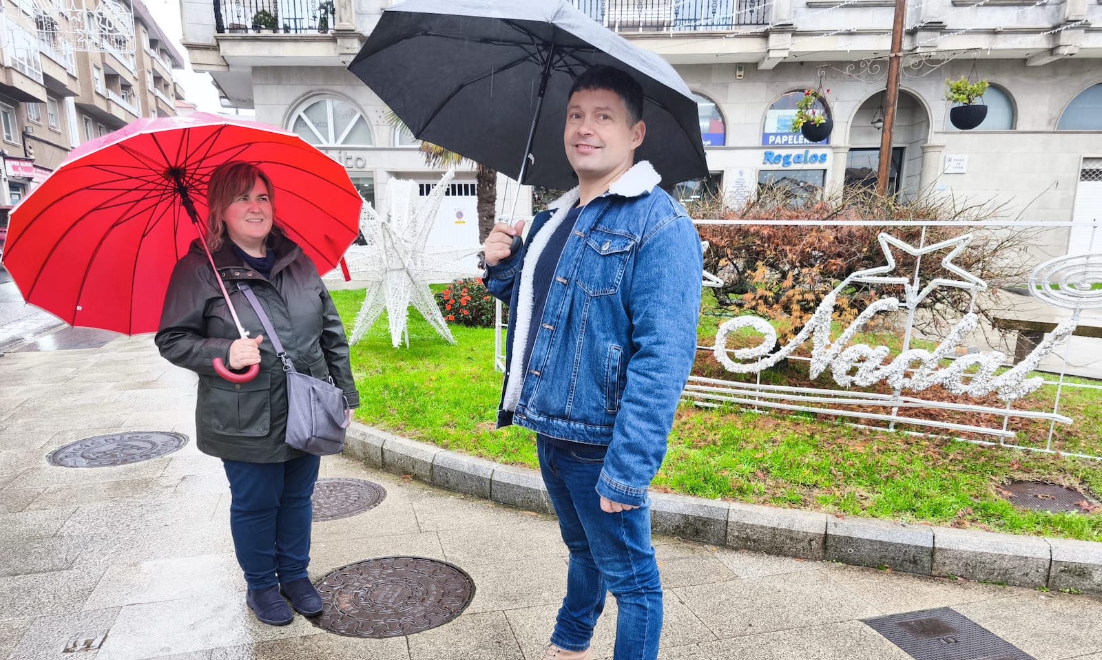 O alcalde, Manu Lourenzo, visitando o alumeado de Nadal O alcalde, Manu Lourenzo, visitando o alumeado de Nadal
