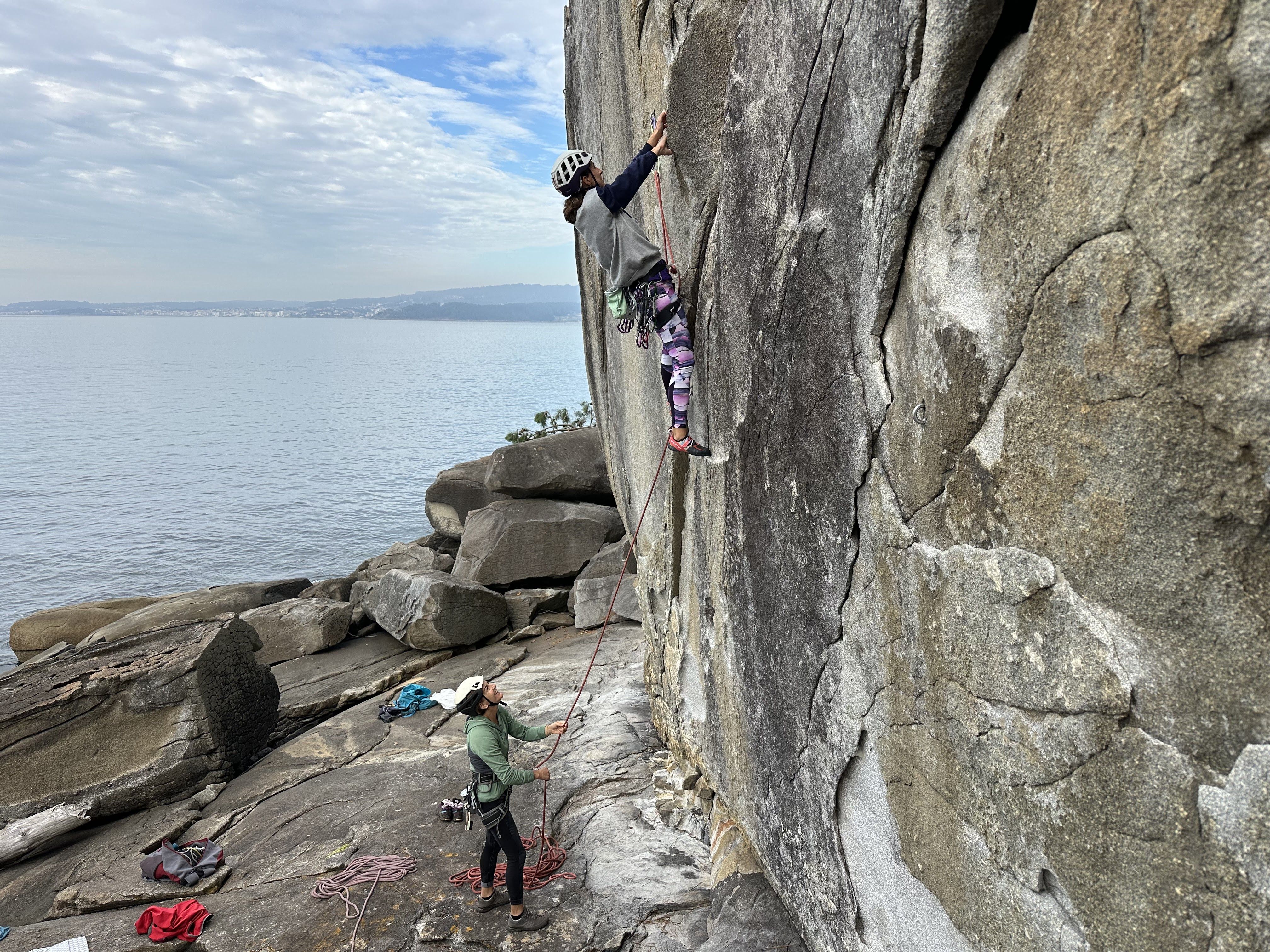 Zona de escalada habilitada en Loira