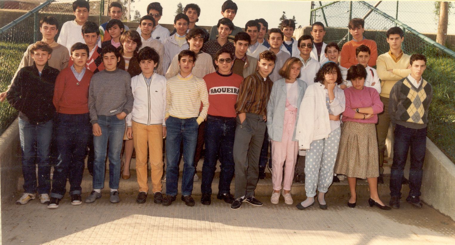 Alumnado de 1º de BUP del curso 1985-1986