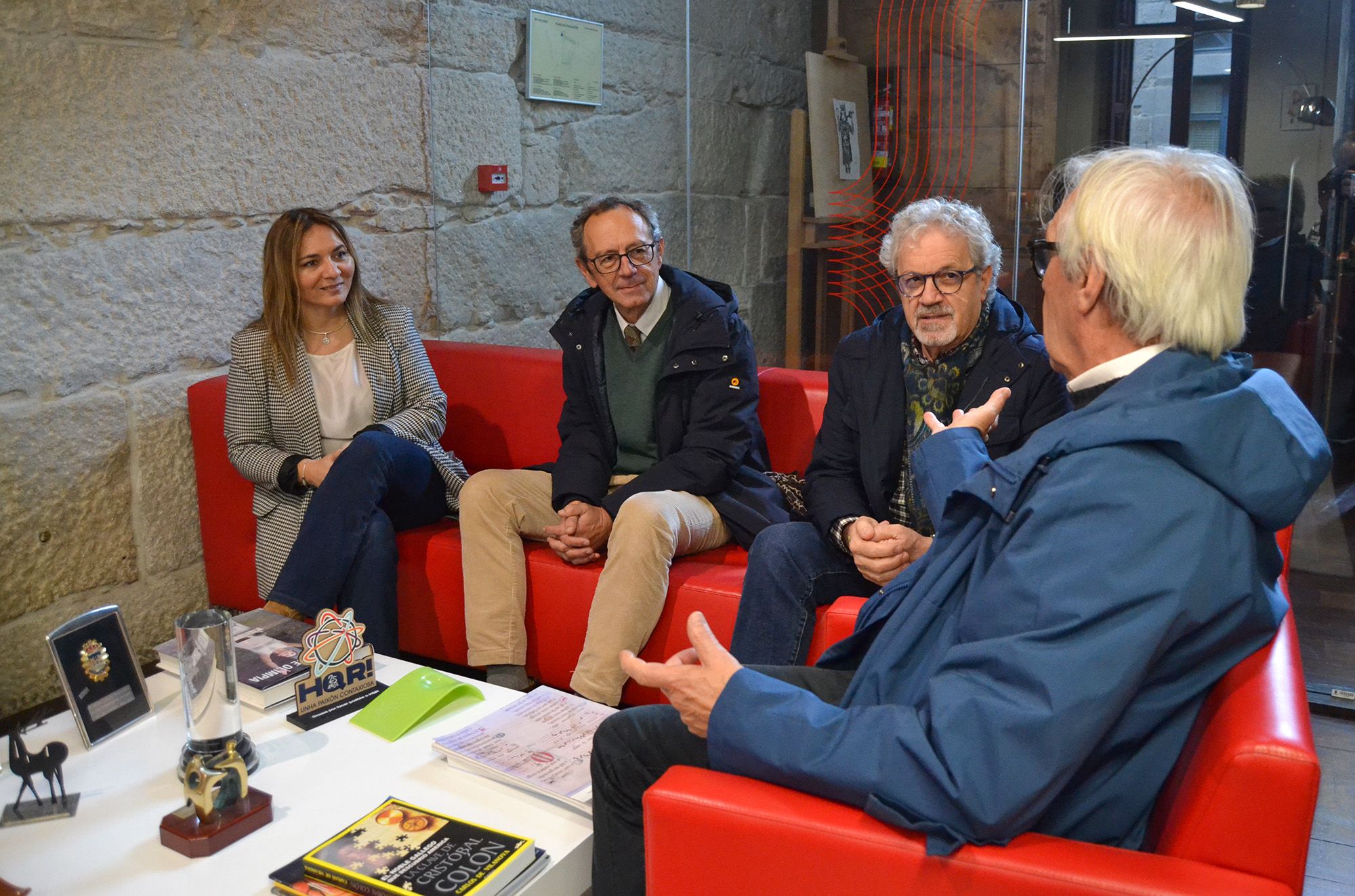 Eva María Lantarón xunto a Luis Rei durante o encontro