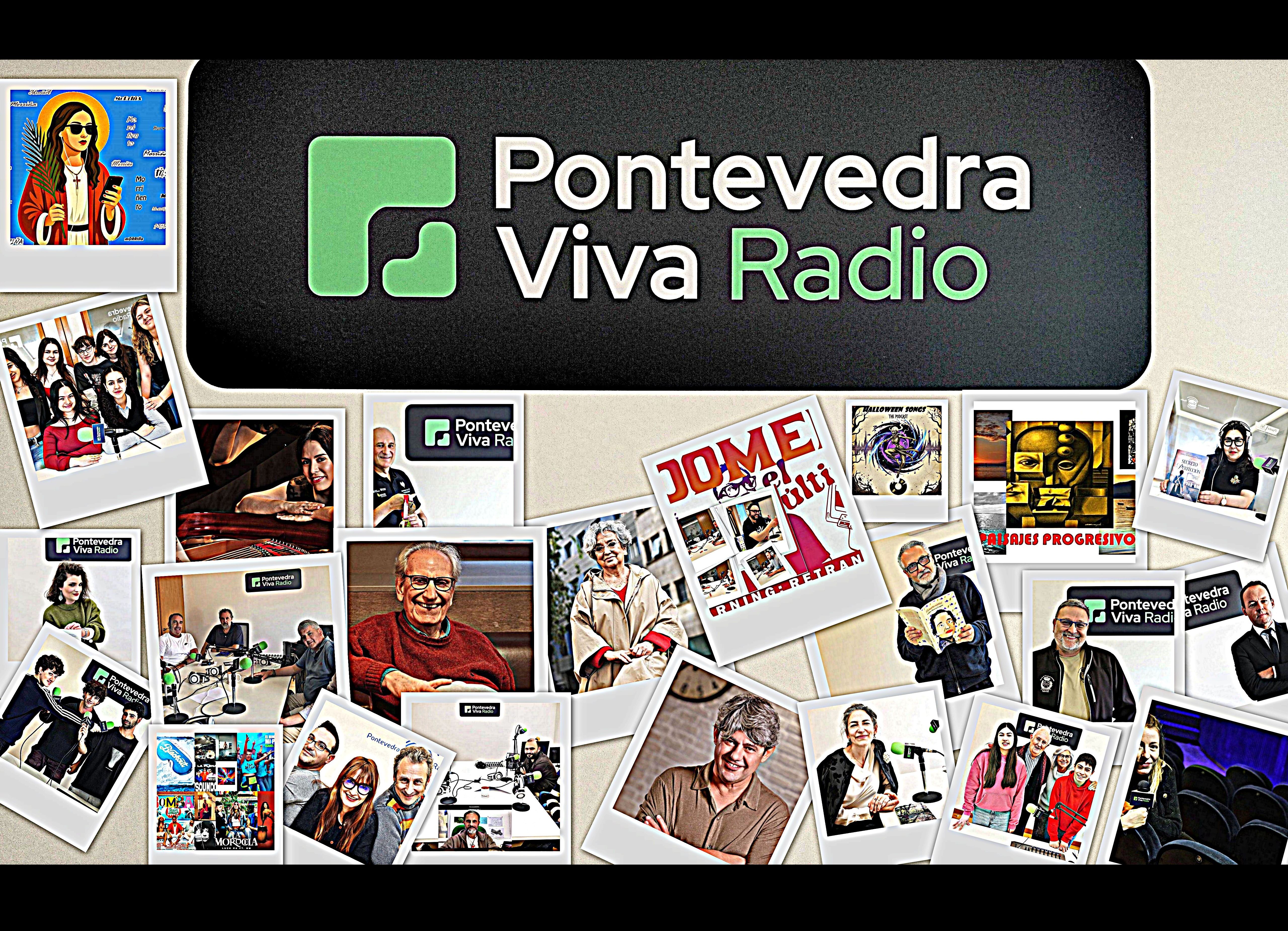 Algunhas das persoas participantes e convidadas aos podcast de PontevedraViva Radio este 2025 Algunhas das persoas participantes e convidadas aos podcast de PontevedraViva Radio este 2025