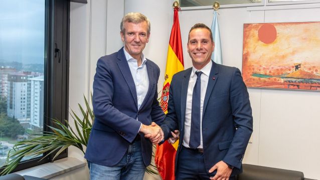 O presidente da Xunta e o alcalde de Moraña