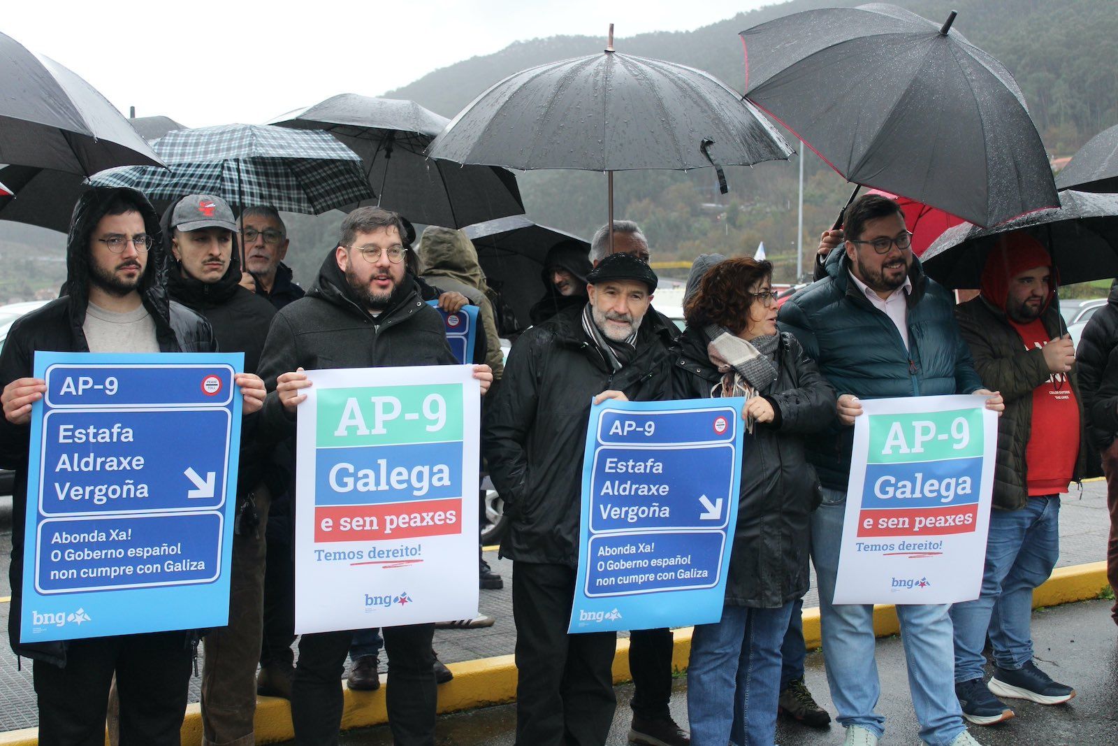 Protesta del BNG por los peajes de la AP-9