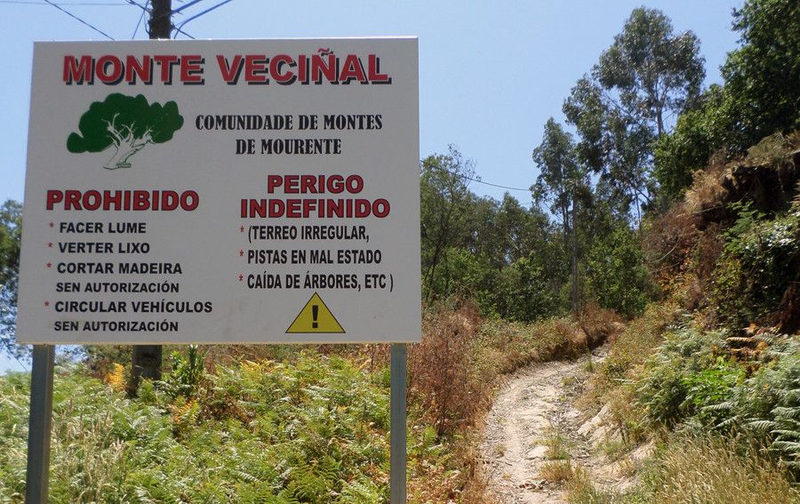 Carteles indicativos en el monte