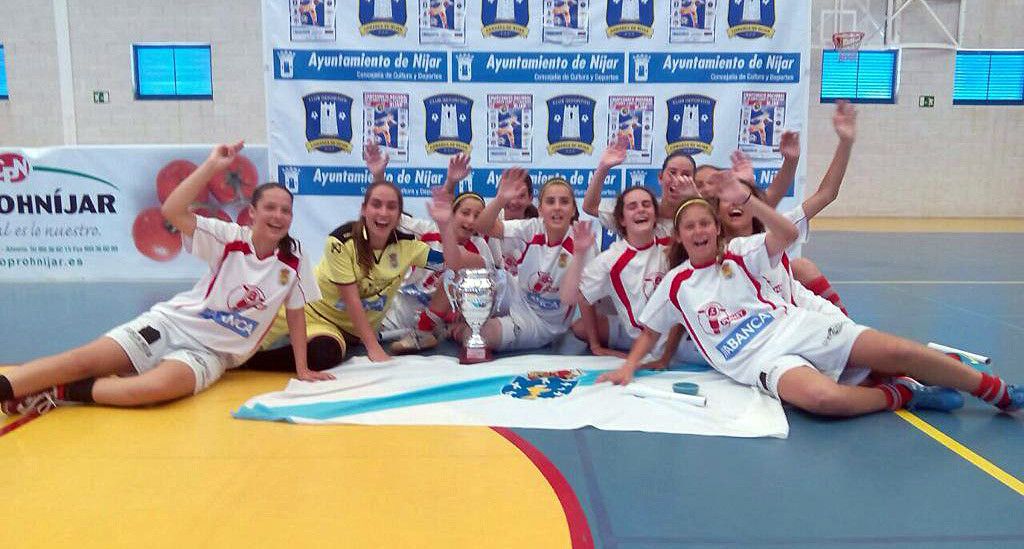 Equipo cadete del Poio tras ganar el Campeonato de España en Níjar