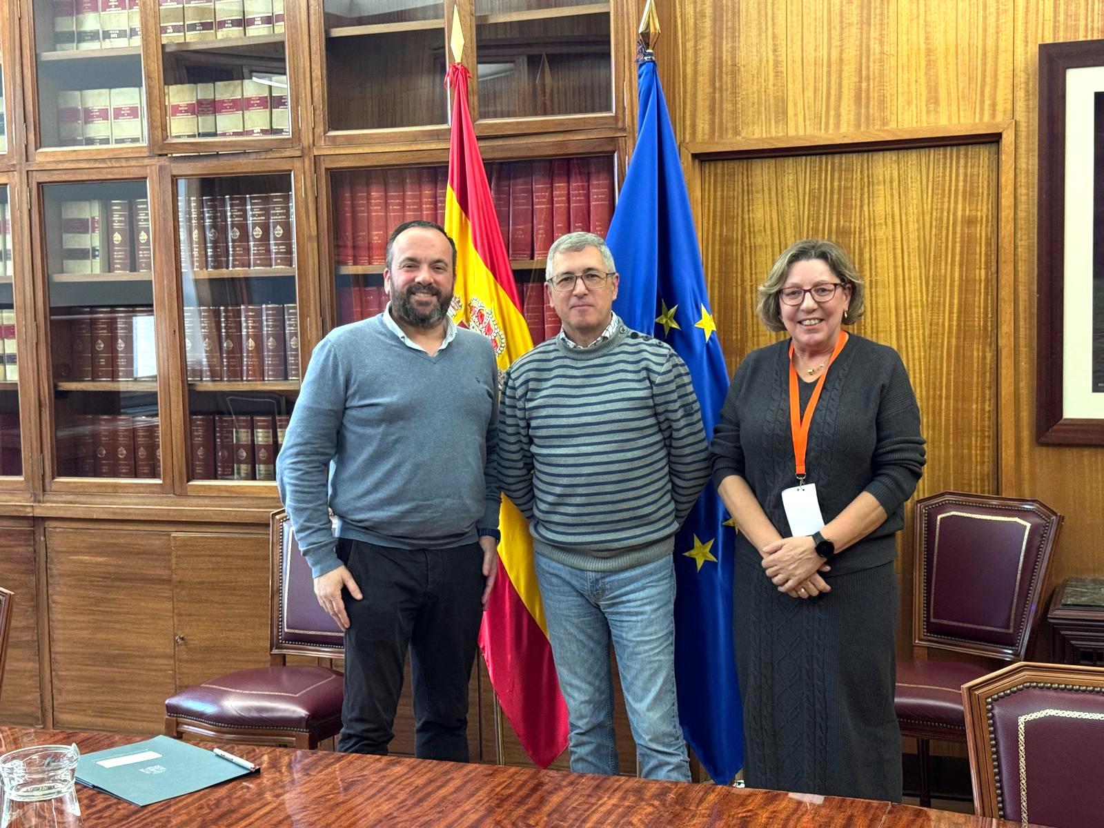 César Poza, Hugo Morán y Carmen Gallego