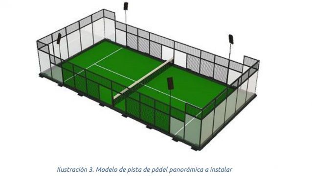 Pista de pádel que se construirá en Vilaboa