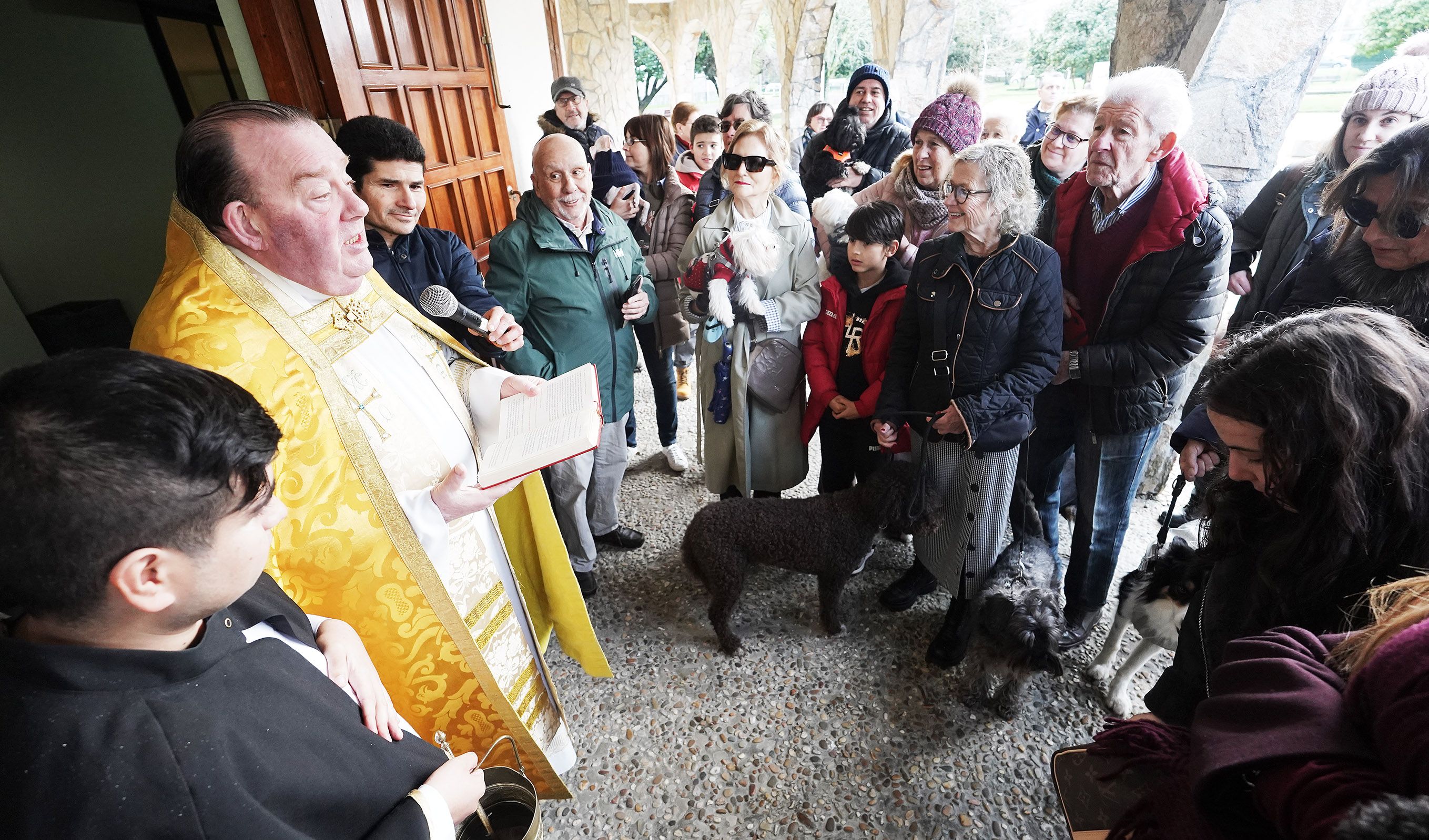 Bendición de animales en Campolongo por el día de San Antón Bendición de animales en Campolongo por el día de San Antón