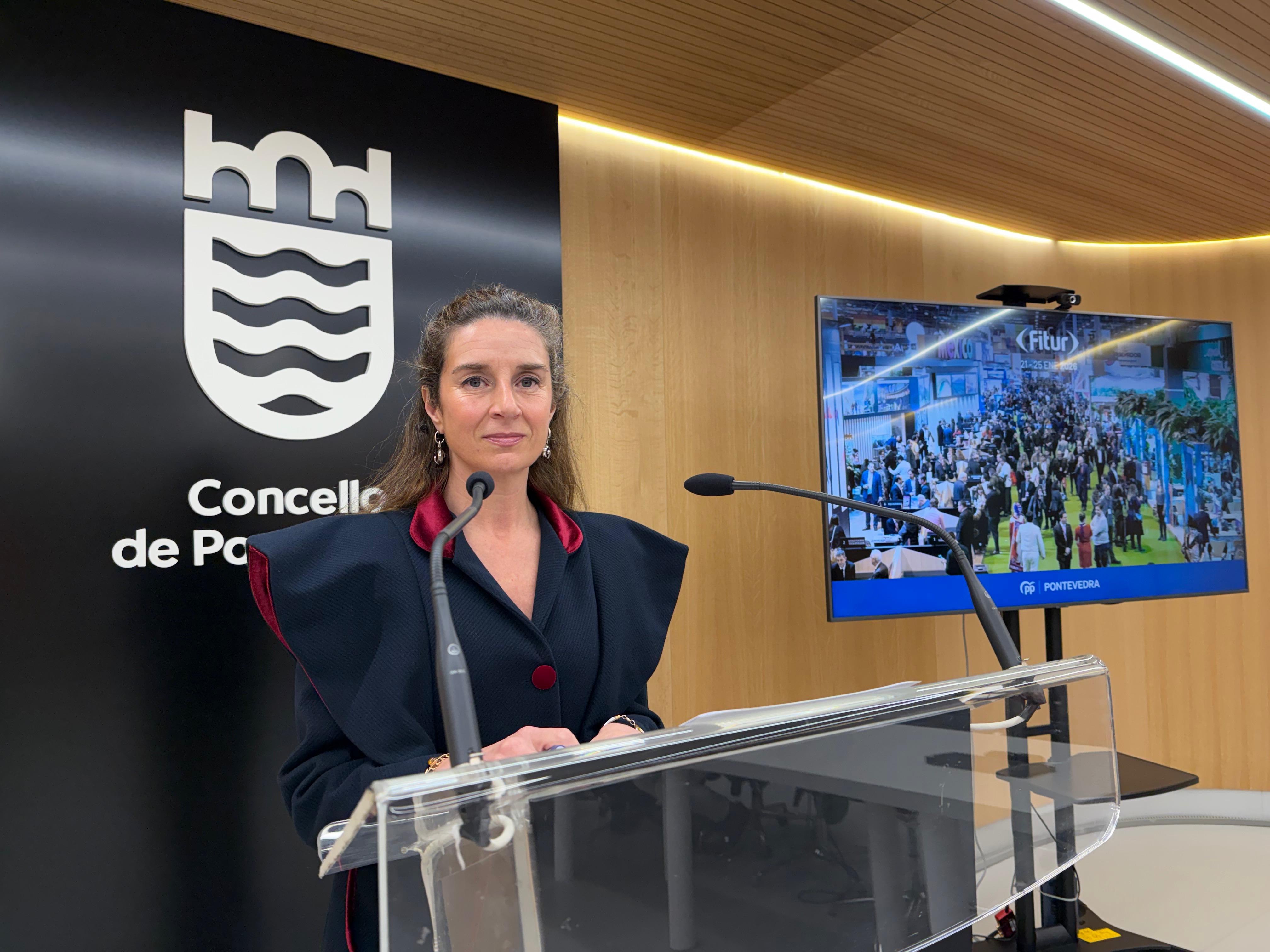 La concejala del PP, Silvia Junco, en rueda de prensa