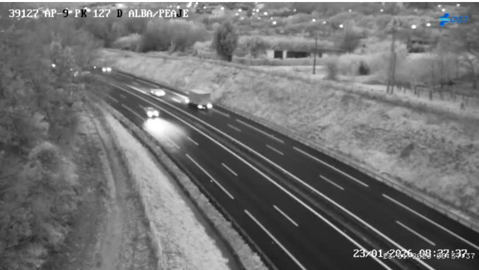 Imaxe da AP 9 en Alba o 23 de xaneiro