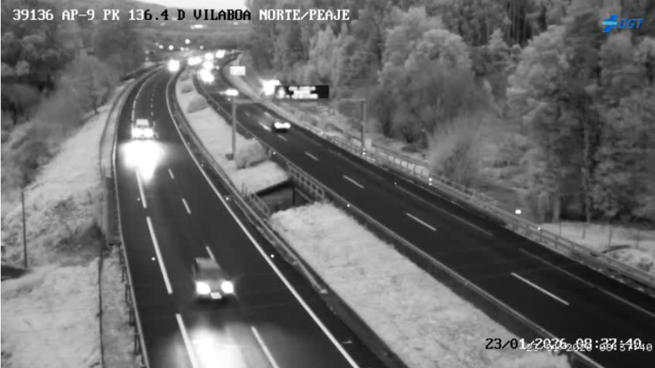 Imaxe da AP 9 en Vilaboa o 23 de xaneiro