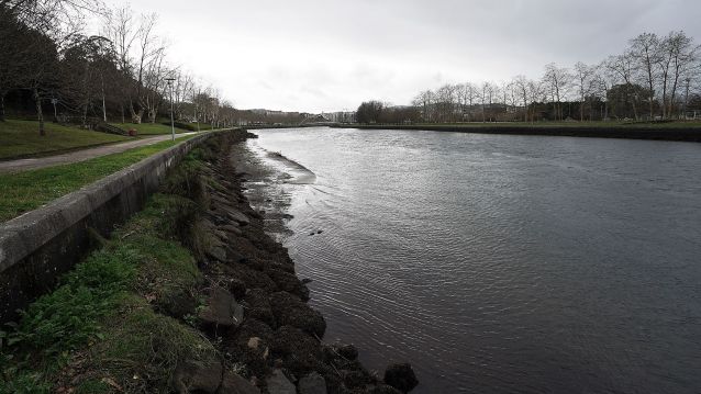 Río Lérez este venres 23 de xaneiro