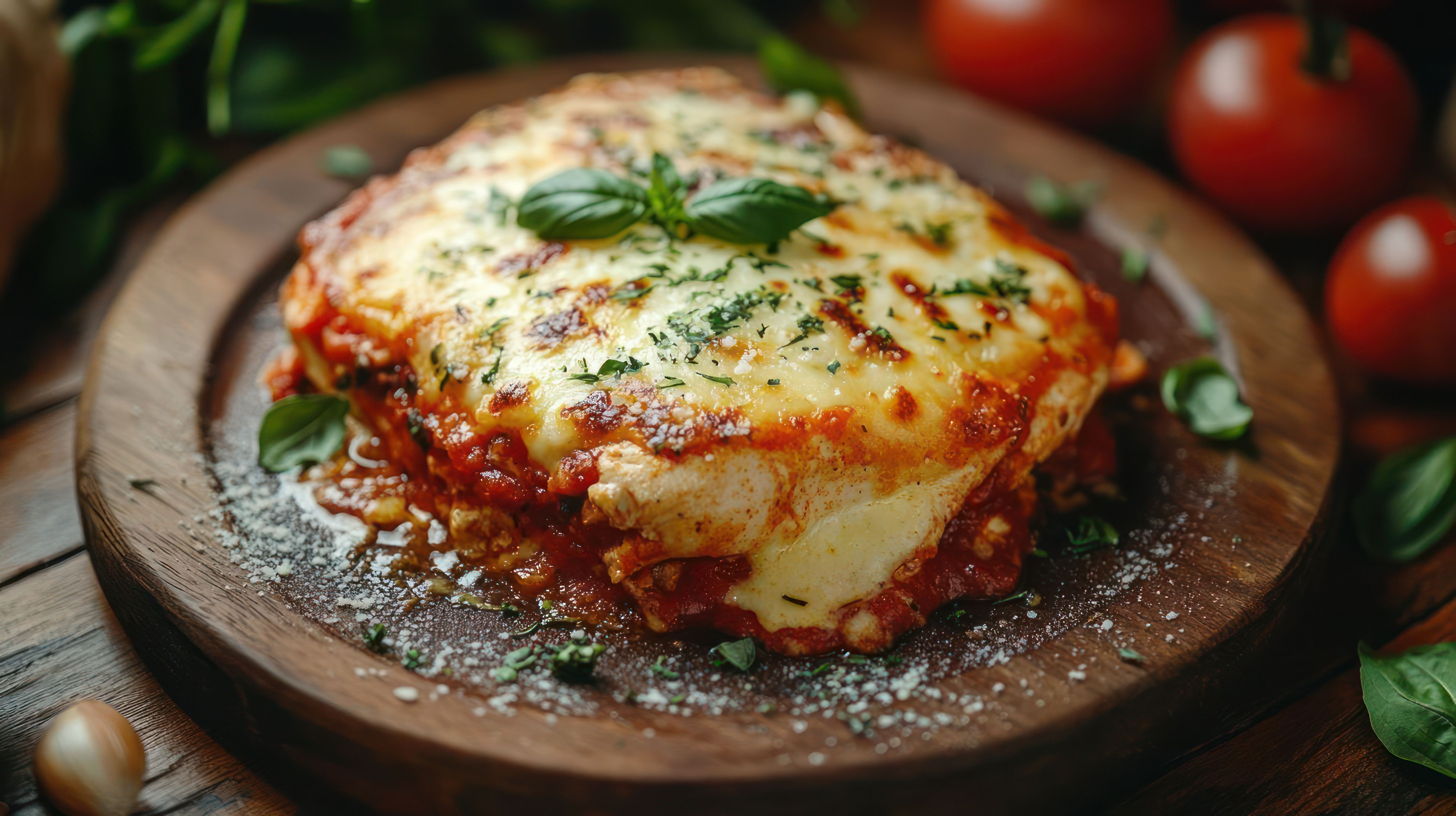 Lasaña con cremoso de queso