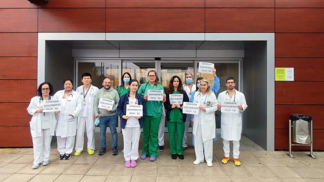 Protesta de médicos de Urxencias no Hospital do Salnés Protesta de médicos de Urxencias no Hospital do Salnés