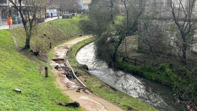 Danos provocados por la borrasca Joseph en el paseo de los Gafos en Ponte Boleira Danos provocados por la borrasca Joseph en el paseo de los Gafos en Ponte Boleira