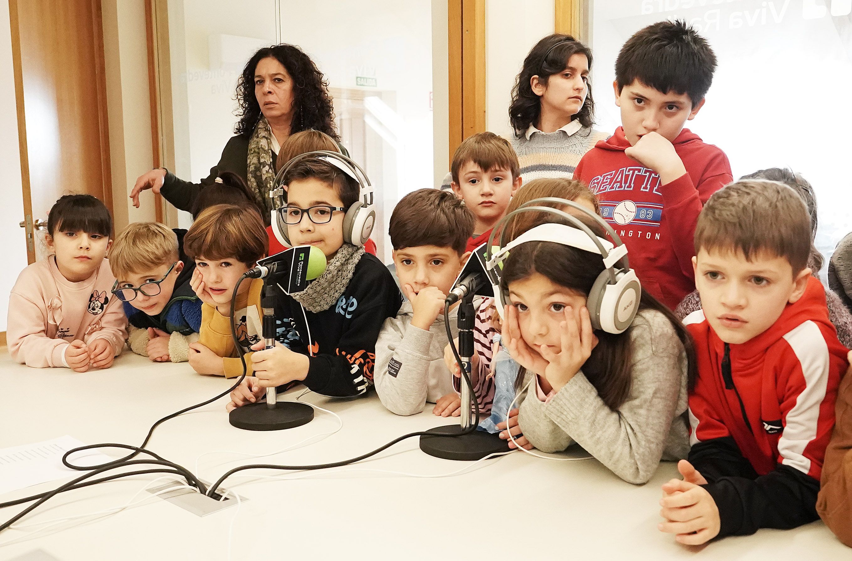 Escolares de Primero y Segundo de Primaria del CEIP Ponte Sampaio