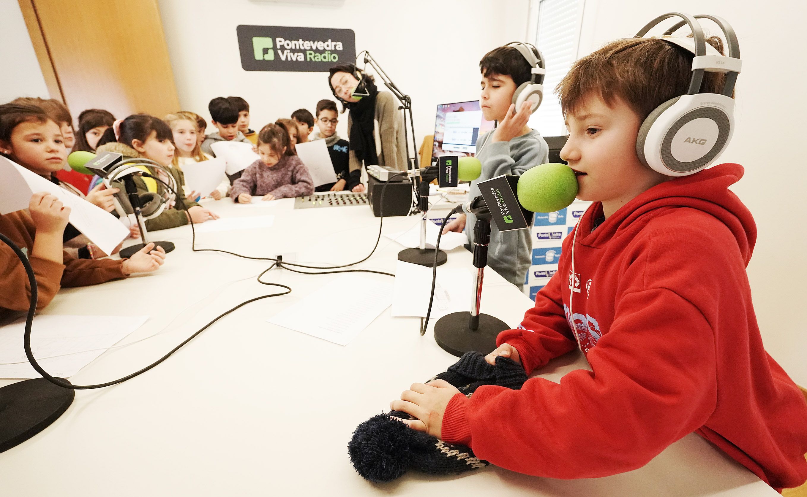 Escolares de Primero y Segundo de Primaria del CEIP Ponte Sampaio