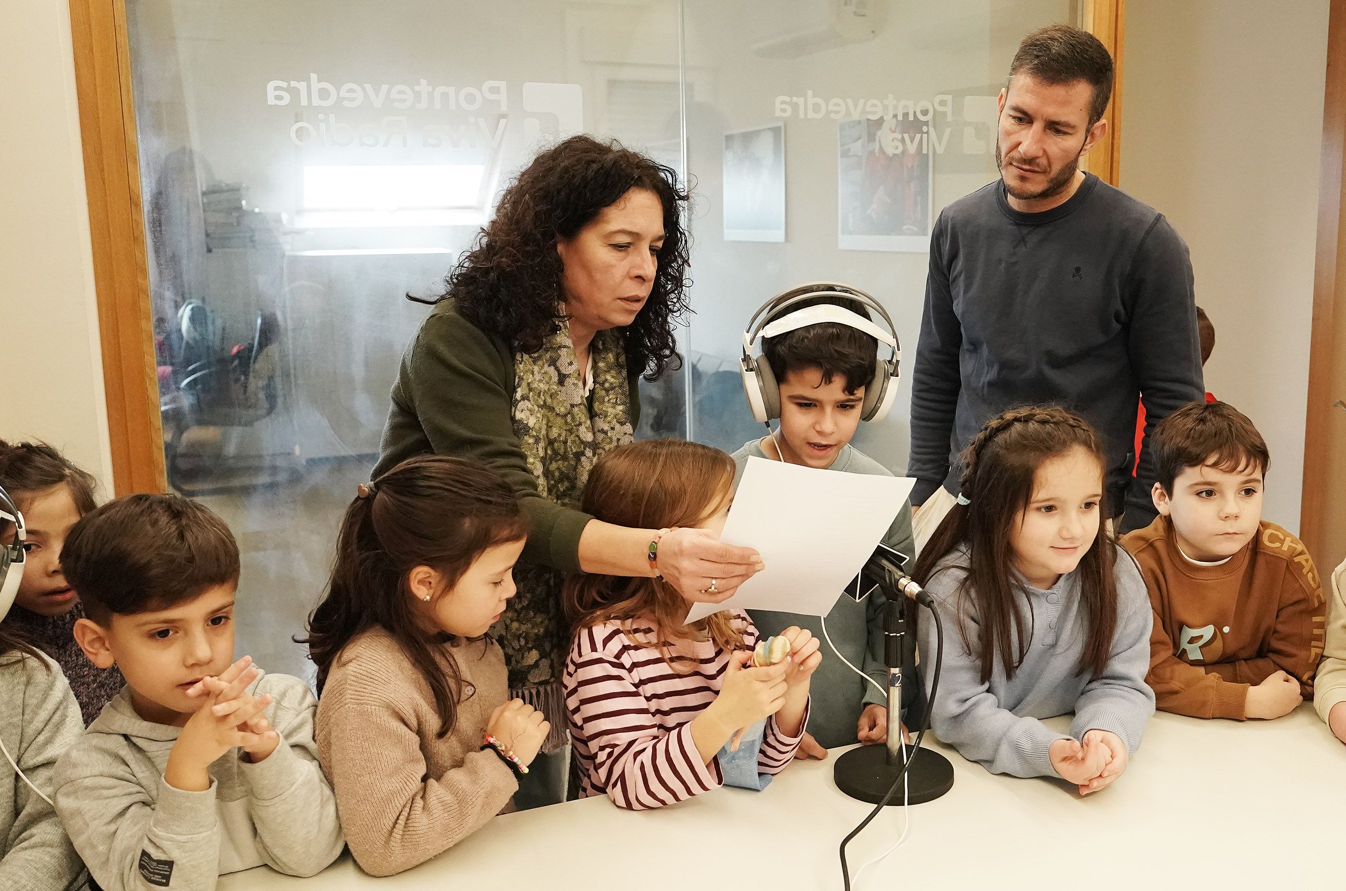 Escolares de Primero y Segundo de Primaria del CEIP Ponte Sampaio
