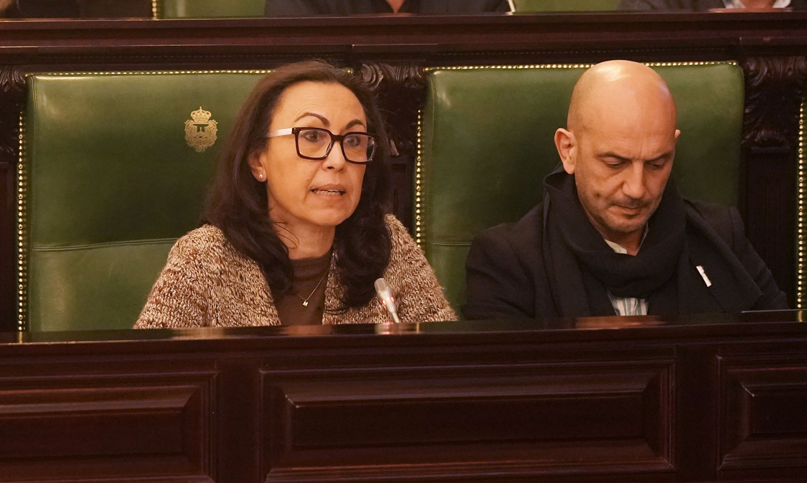 Protesta dos GES no pleno da Deputación