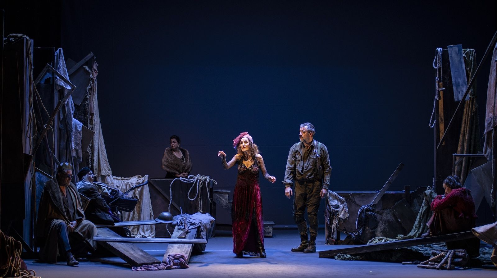 Escena de la obra 'Guerra', de Teatro do Noroeste