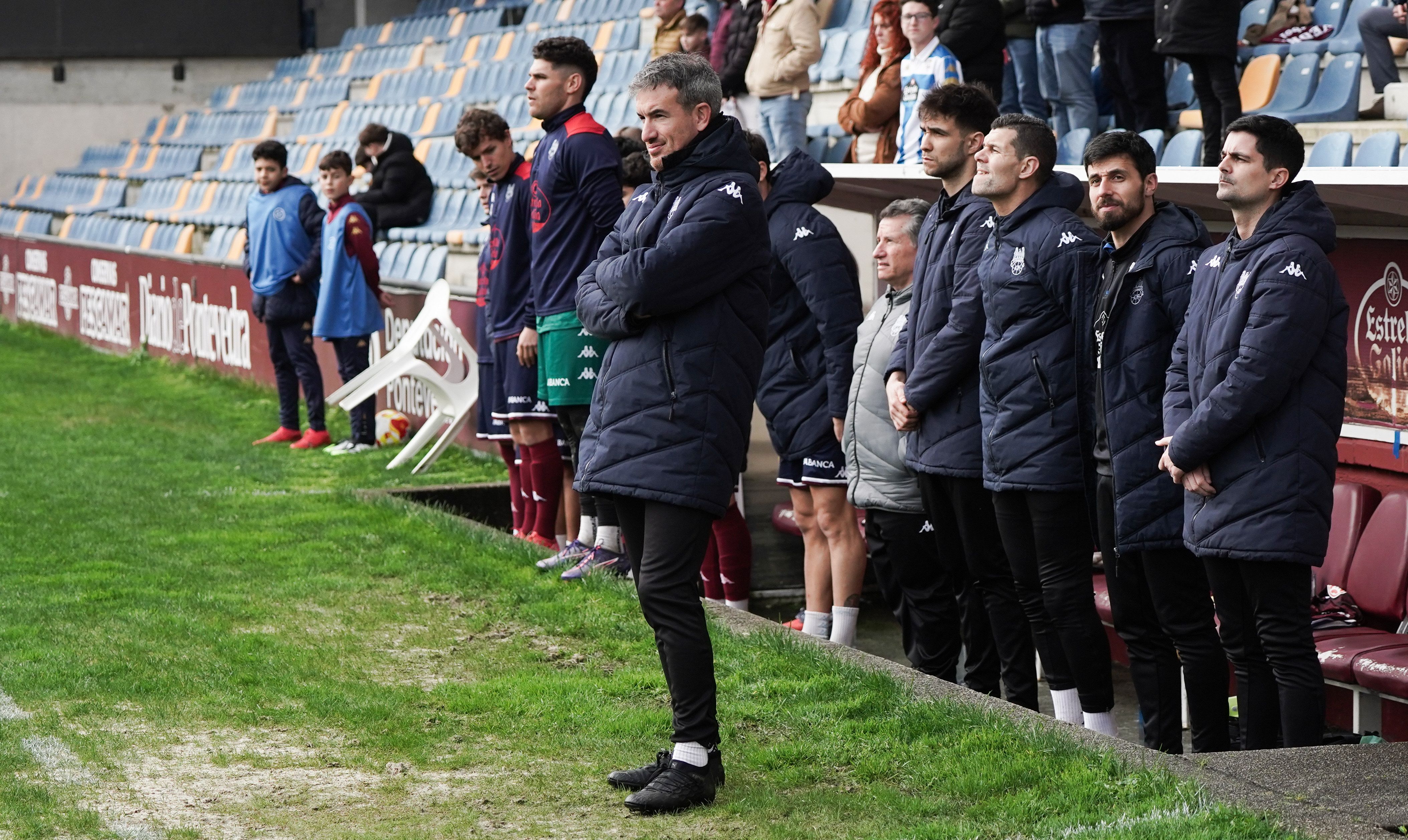 Rubén Domínguez, en el partido entre Pontevedra y Castilla en Pasarón
