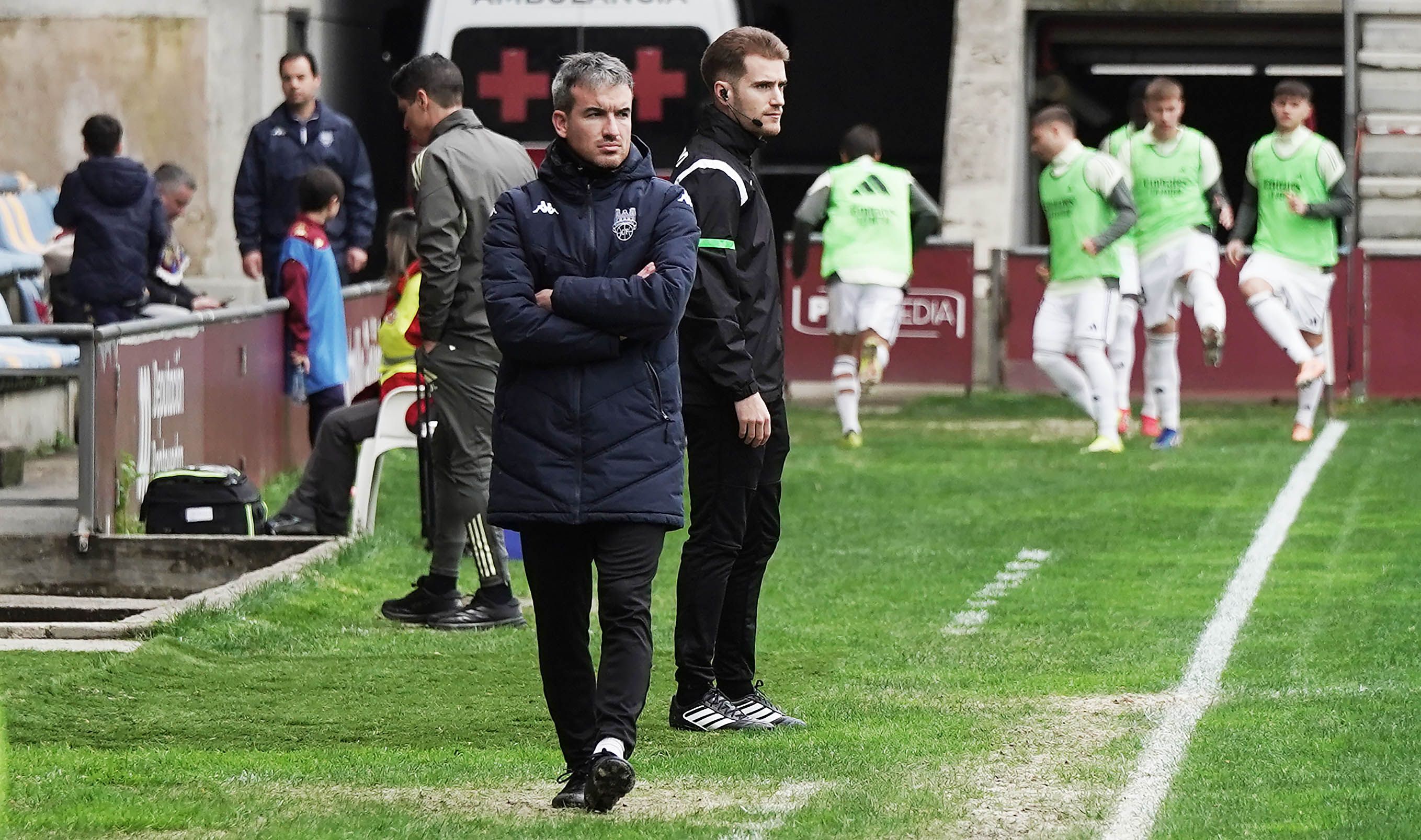 Partido entre Pontevedra CF e Real Madrid Castilla en Pasarón