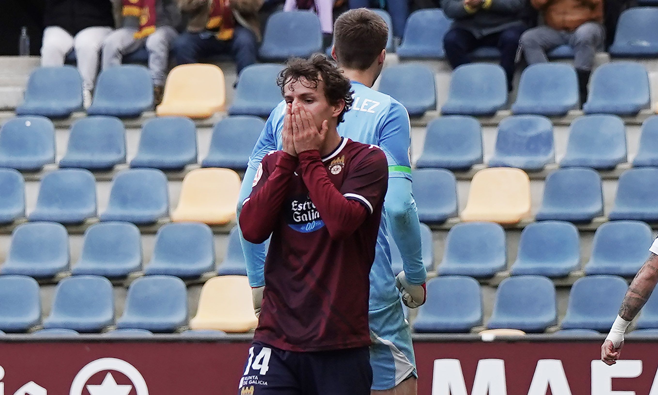 Joao Resende, en el partido entre Pontevedra CF y Real Madrid Castilla en Pasarón