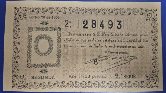 Décimo da Lotaría do ano 1901.